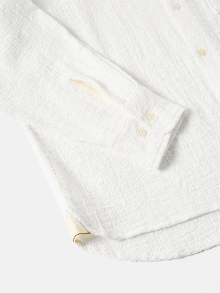 Square Pocket Shirt In White Bobble Cotton Men Universal Works Shirts