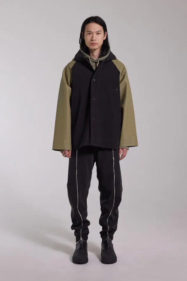 Stutterheim Bergamo Hooded Jacket Aloe Men Raincoats