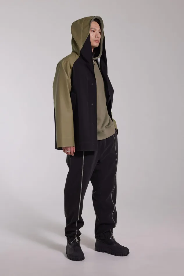 Stutterheim Bergamo Hooded Jacket Aloe Men Raincoats