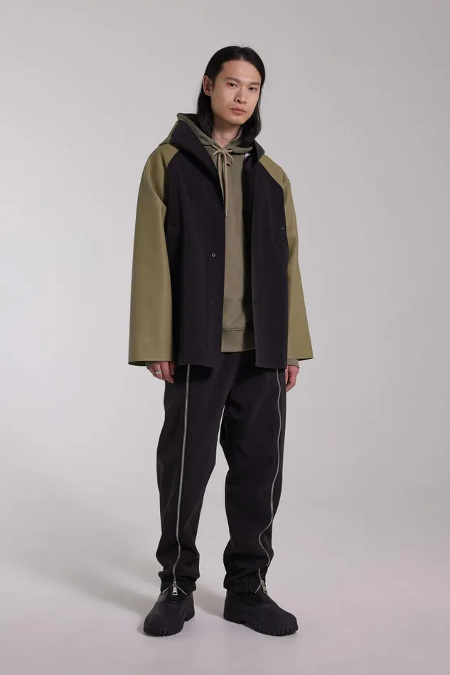 Stutterheim Bergamo Hooded Jacket Aloe Men Raincoats