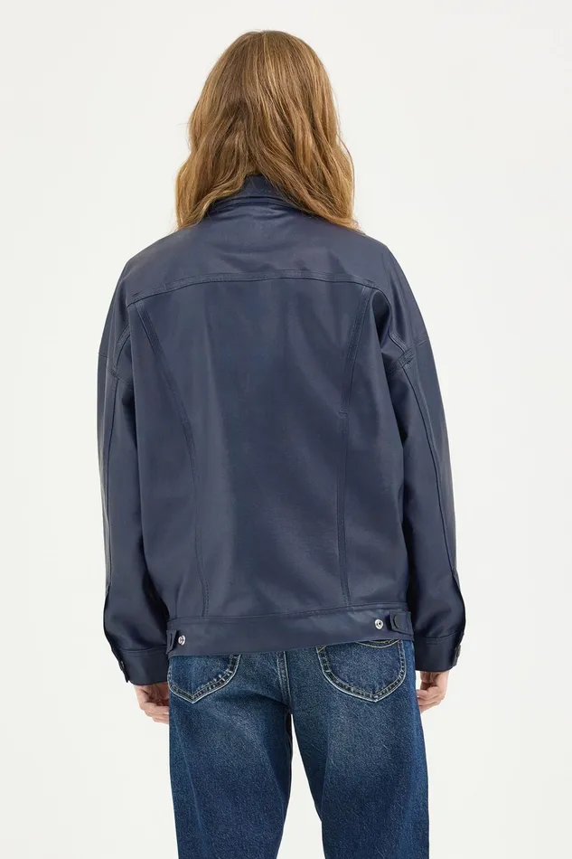 Stutterheim Lee X STUTTERHEIM Storm Rider Jacket Aviator Navy Women Raincoats