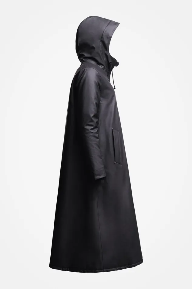Stutterheim Mosebacke Long Winter Jacket Black Women Winter Coats