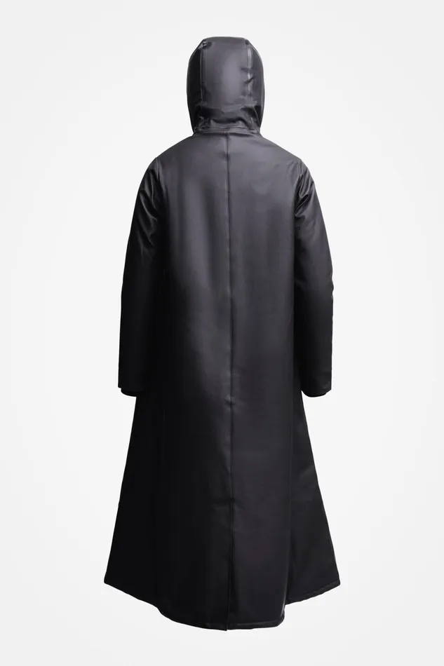 Stutterheim Mosebacke Long Winter Jacket Black Women Winter Coats