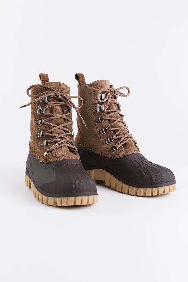 Stutterheim Patrol Boot Suede Tobacco Women Combat Boots