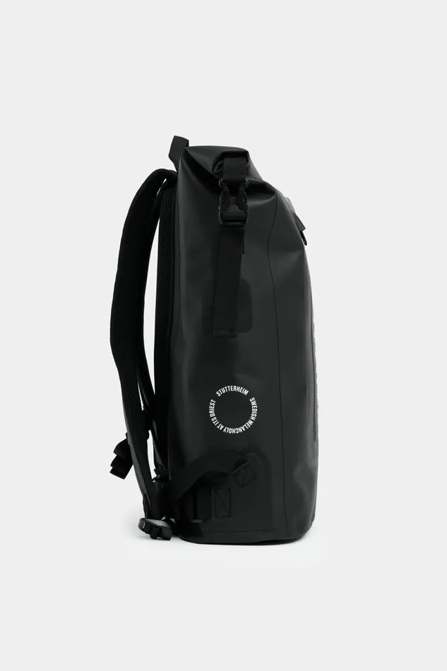 Stutterheim Rain Rolltop 25L Backpack Black Women Backpacks