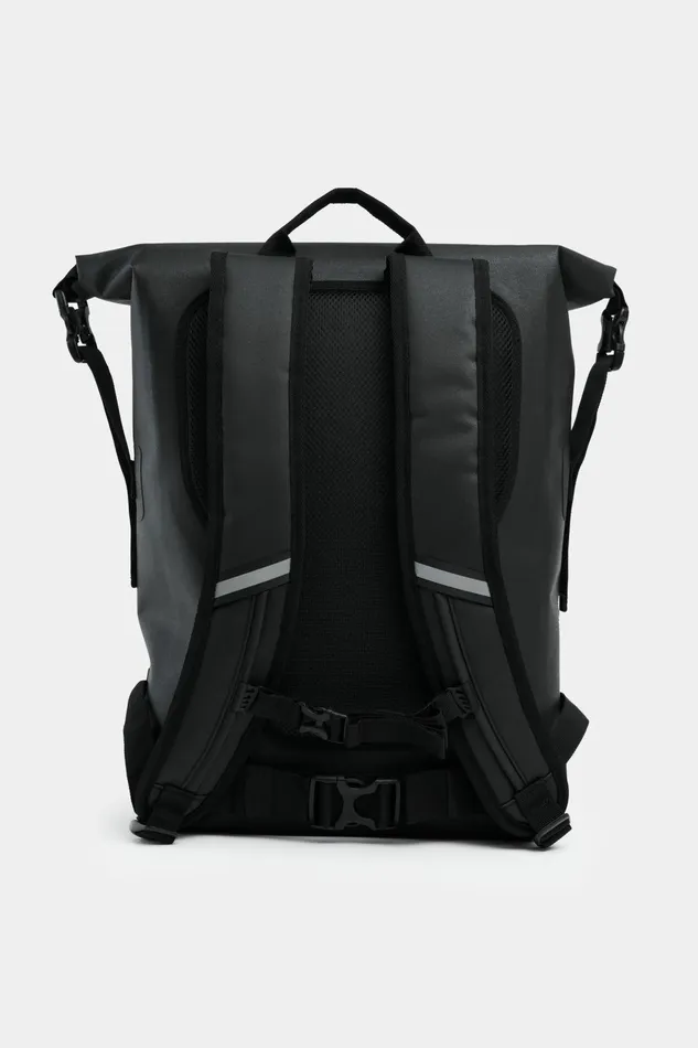 Stutterheim Rain Rolltop 25L Backpack Black Women Backpacks