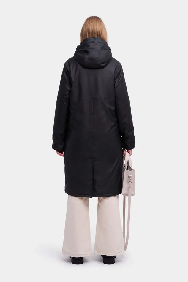 Stutterheim Stockholm Long Winter Jacket Black Women Winter Coats