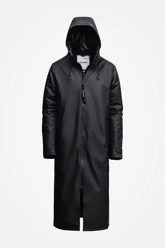 Stutterheim Stockholm Long Winter Jacket Black Women Winter Coats