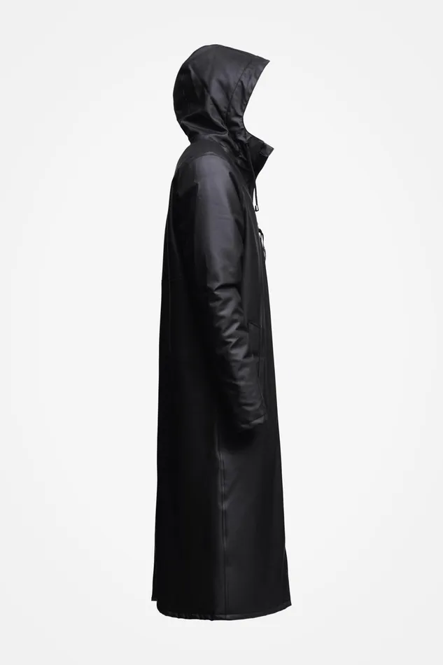 Stutterheim Stockholm Long Winter Jacket Black Women Winter Coats