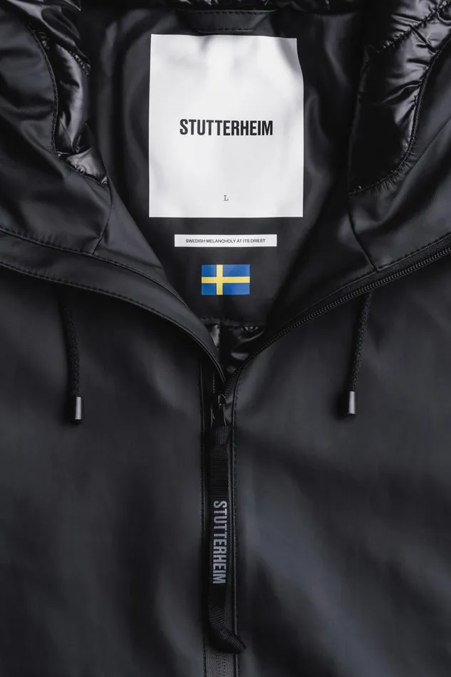 Stutterheim Stockholm Long Winter Jacket Black Women Winter Coats