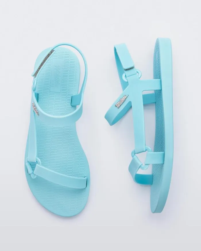 Sun Downtown Light Blue Women Melissa Sandals
