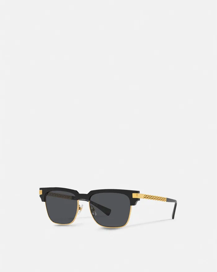 Sunglasses Men Versace Greca Sunglasses Blackgold