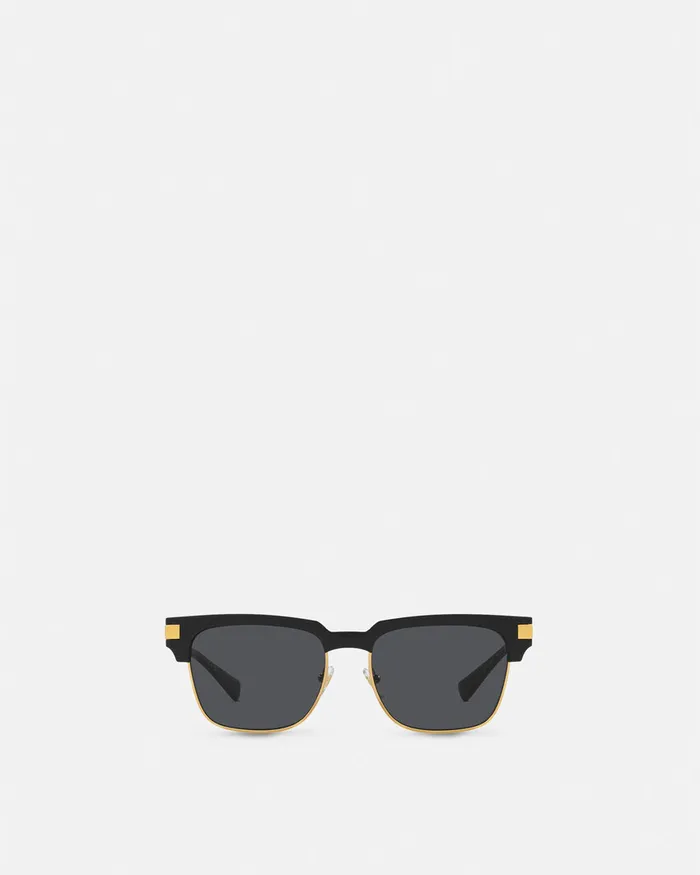 Sunglasses Men Versace Greca Sunglasses Blackgold