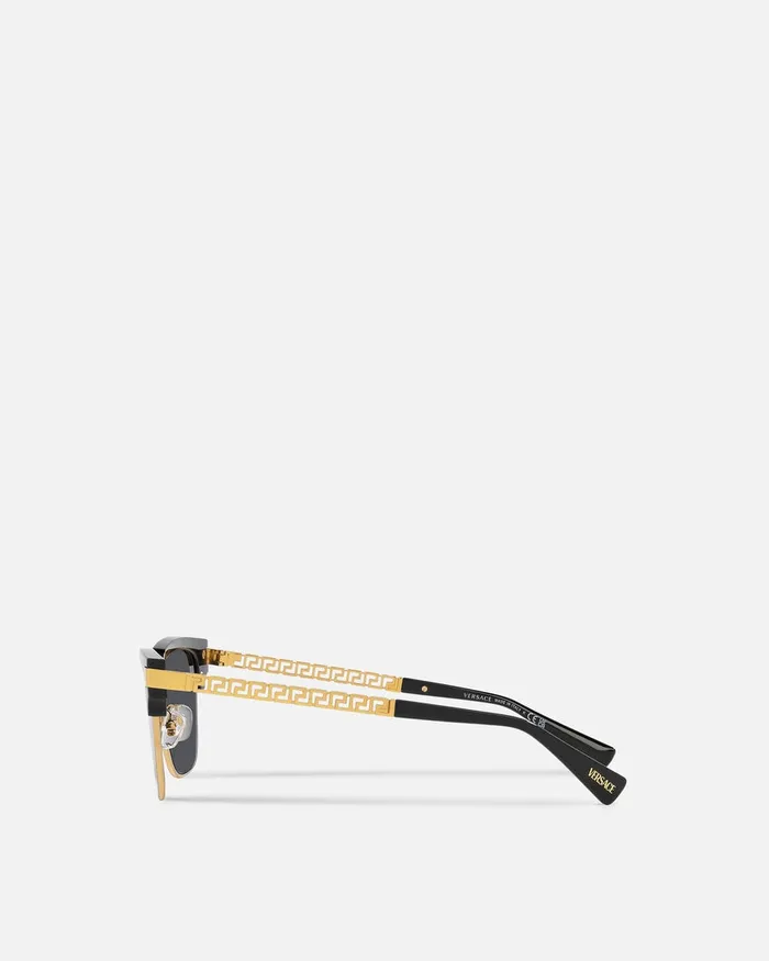 Sunglasses Men Versace Greca Sunglasses Blackgold