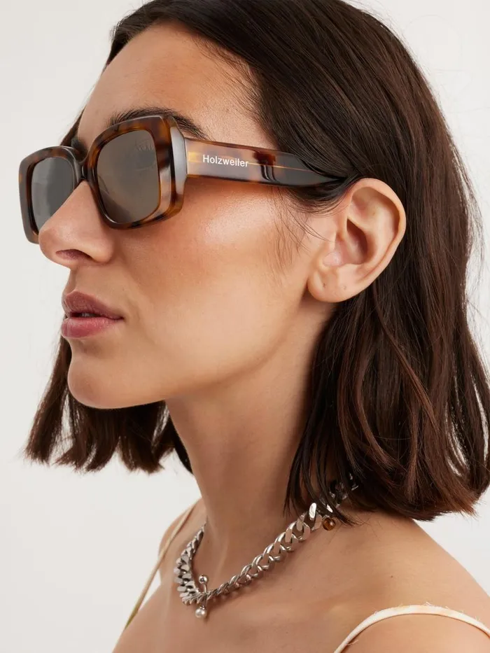 Sunglasses WomenMen Holzweiler Georg Frame Lt Brown Mix