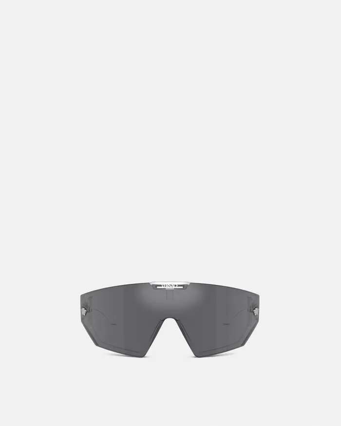 Sunglasses WomenMen Versace Medusa Horizon Maxi Sunglasses Transparent