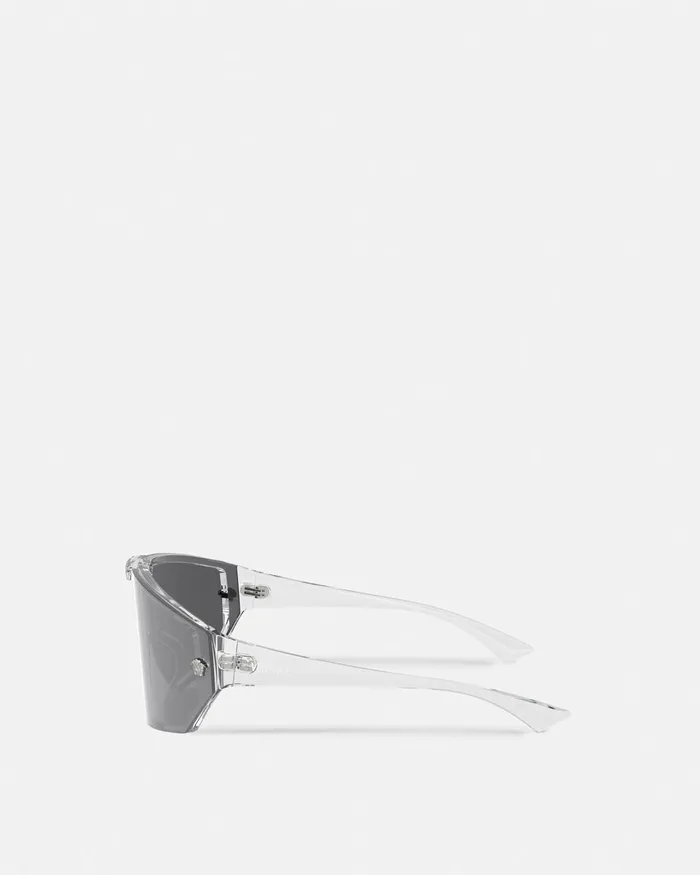 Sunglasses WomenMen Versace Medusa Horizon Maxi Sunglasses Transparent