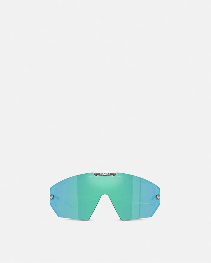 Sunglasses WomenMen Versace Medusa Horizon Maxi Sunglasses Transparent