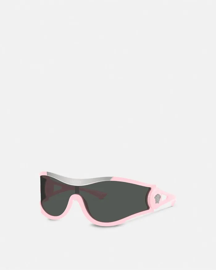 Sunglasses WomenMen Versace Medusa Medallion Shield Sunglasses Pink