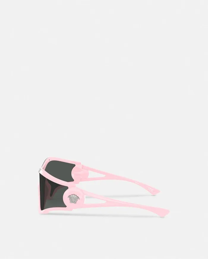 Sunglasses WomenMen Versace Medusa Medallion Shield Sunglasses Pink