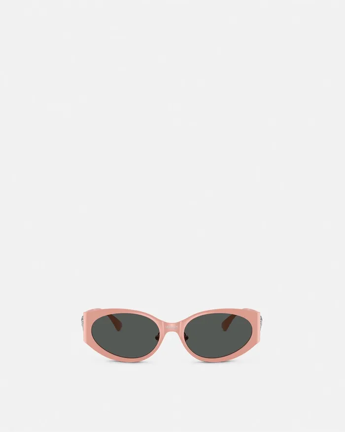 Sunglasses Women Versace La Medusa Oval Sunglasses Pink