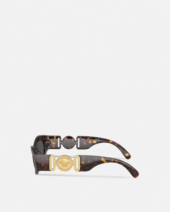 Sunglasses Women Versace Medusa Biggie CatEye Sunglasses Havana