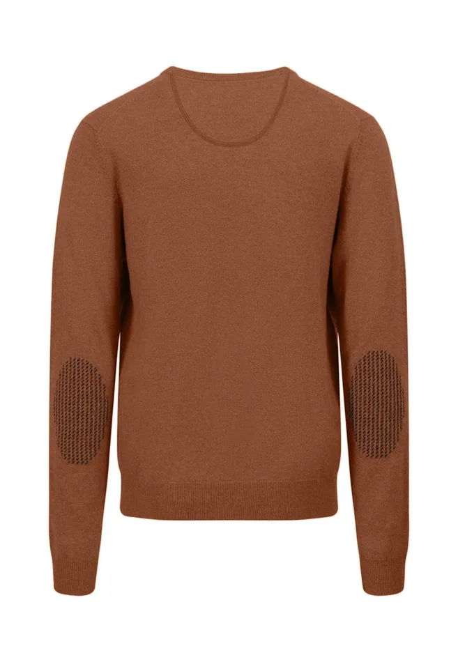 Sweater Men FYNCHHATTON Knitting Sweater Made Of Wool With A Circular Neckline Winter Whitenew Dijoncloud Bluenavyhazel