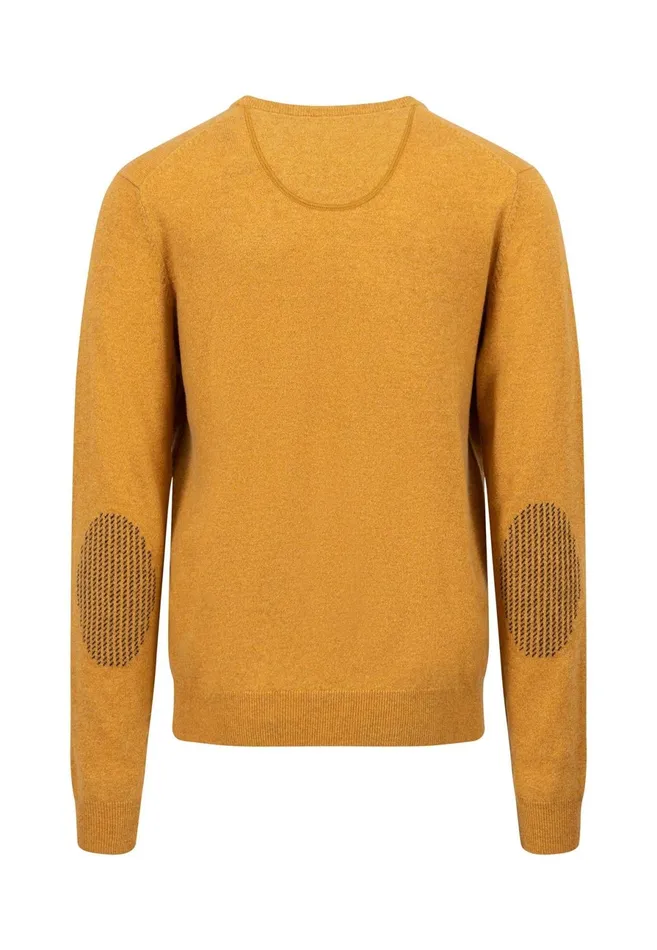 Sweater Men FYNCHHATTON Knitting Sweater Made Of Wool With A Circular Neckline Winter Whitenew Dijoncloud Bluenavyhazel
