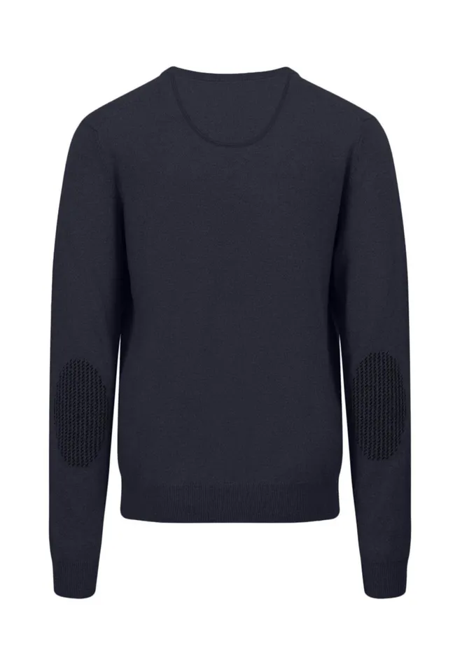 Sweater Men FYNCHHATTON Knitting Sweater Made Of Wool With A Circular Neckline Winter Whitenew Dijoncloud Bluenavyhazel
