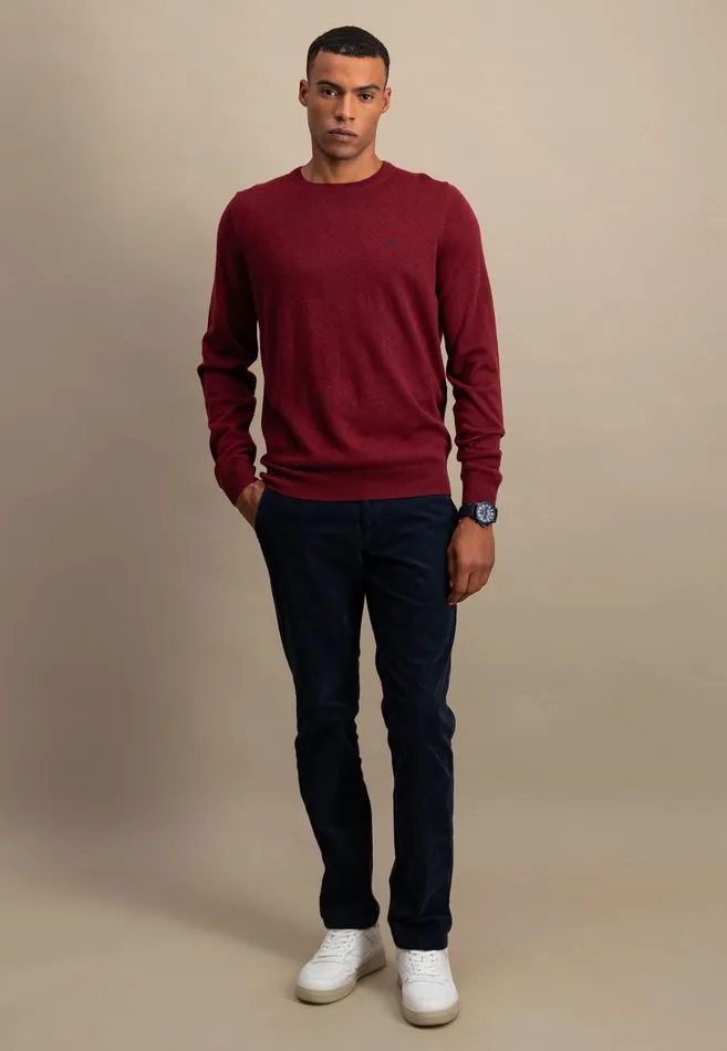 Sweater Men FYNCHHATTON Merinocashmere Sweater With A Round Neckline Cloud Bluenightlight Khakidark Emeraldgrass Greennavy