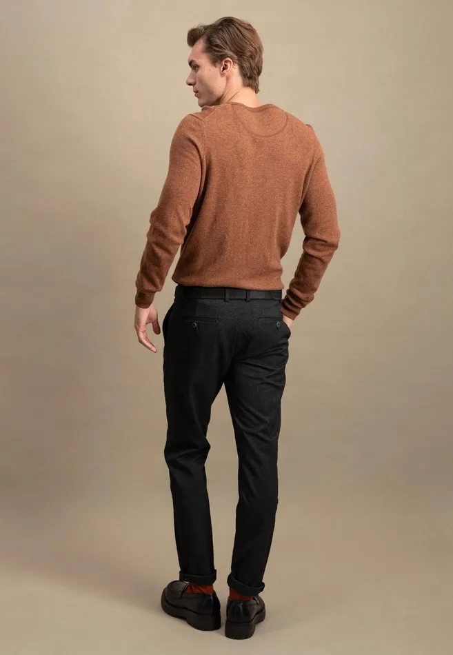Sweater Men FYNCHHATTON Merinocashmere Sweater With A Round Neckline Cloud Bluenightlight Khakidark Emeraldgrass Greennavy
