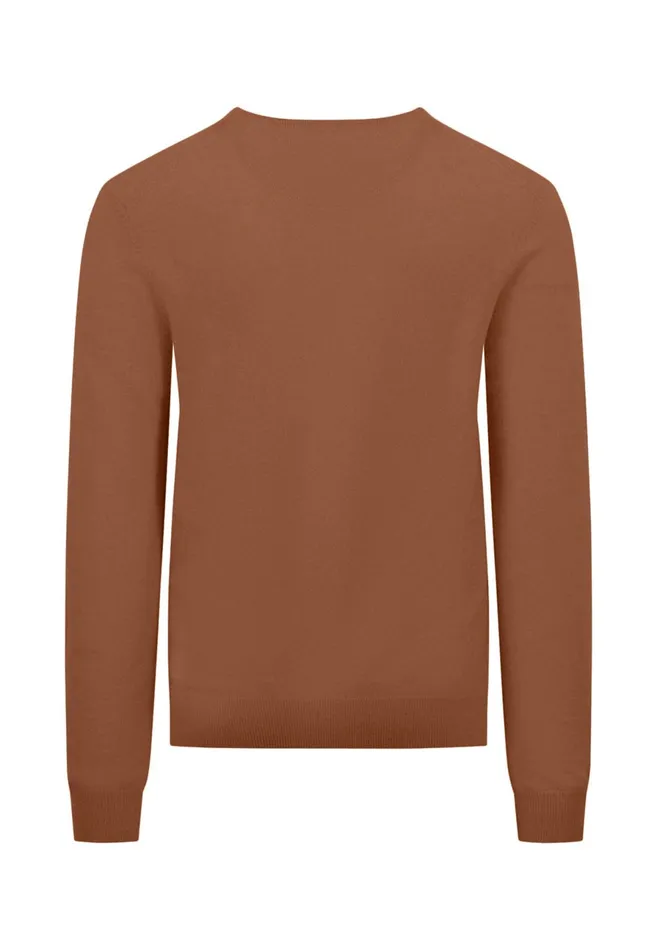 Sweater Men FYNCHHATTON Merinocashmere Sweater With A Round Neckline Cloud Bluenightlight Khakidark Emeraldgrass Greennavy