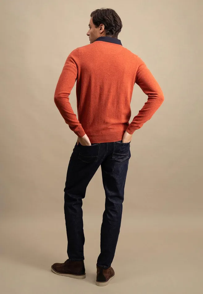 Sweater Men FYNCHHATTON Merinocashmere Sweater With A Round Neckline Cloud Bluenightlight Khakidark Emeraldgrass Greennavy