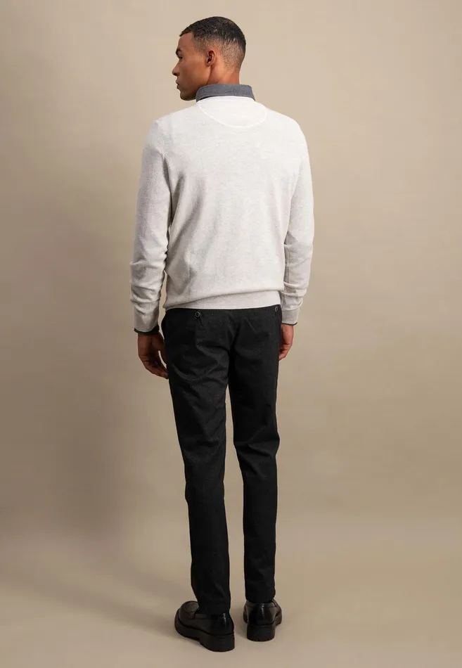 Sweater Men FYNCHHATTON Merinocashmere Sweater With A Round Neckline Cloud Bluenightlight Khakidark Emeraldgrass Greennavy