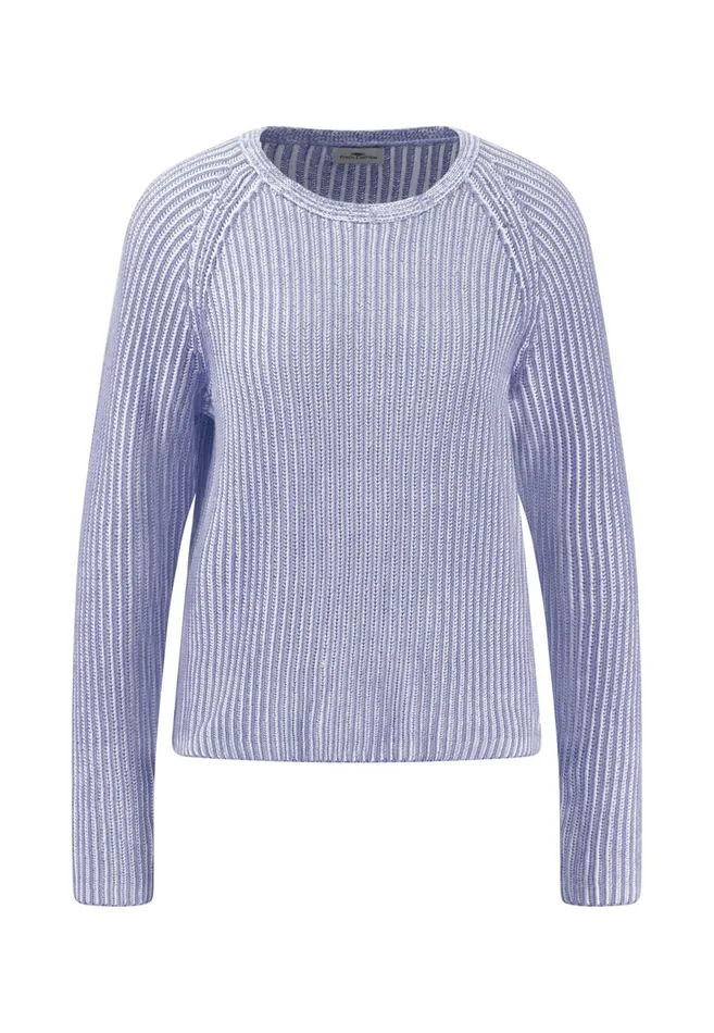 Sweater Women FYNCHHATTON Knitting Sweater Made Of High Quality Cotton Neon Papayablue Purple