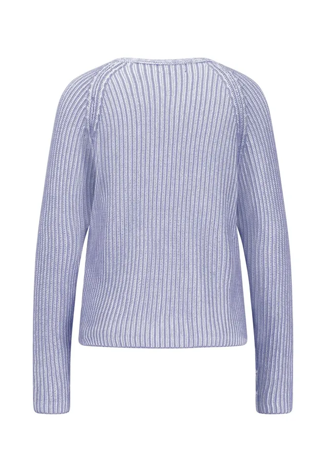 Sweater Women FYNCHHATTON Knitting Sweater Made Of High Quality Cotton Neon Papayablue Purple