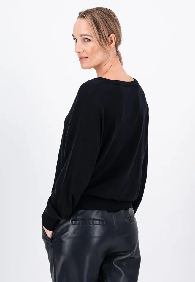 Sweater Women FYNCHHATTON Sweater With Silk Content And Vneckline Blackdusty Rosetaupe