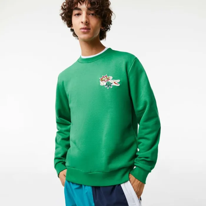 Sweaters and Sweatshirts Men Lacoste Men039s Badge Organic Cotton Sweatshirt Green Ldm Sweaters and Sweatshirts Men Lacoste Men039s Badge Organic Cotton Sweatshirt Green Ldm
