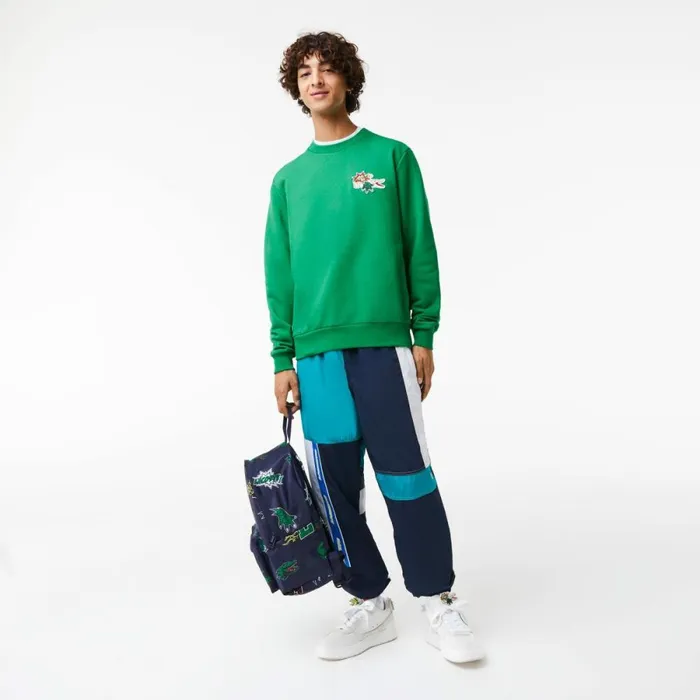 Sweaters and Sweatshirts Men Lacoste Men039s Badge Organic Cotton Sweatshirt Green Ldm
