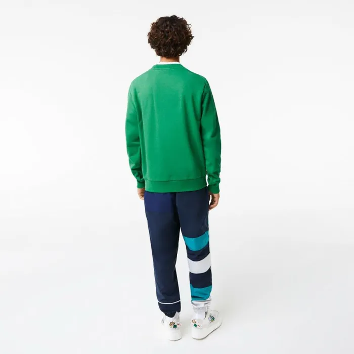 Sweaters and Sweatshirts Men Lacoste Men039s Badge Organic Cotton Sweatshirt Green Ldm