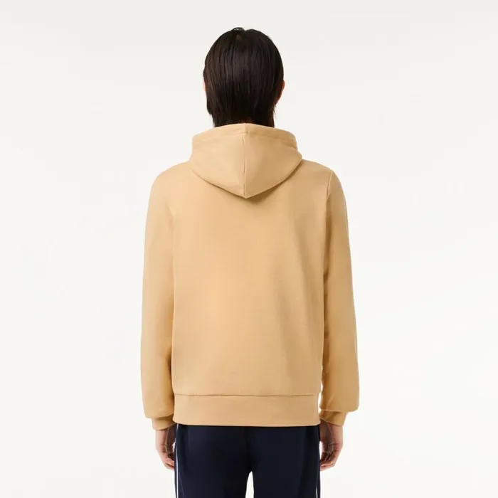 Sweaters and Sweatshirts Men Lacoste Men039s Classic Fit Cotton Blend Hoodie Beige Ixq
