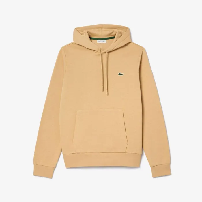 Sweaters and Sweatshirts Men Lacoste Men039s Classic Fit Cotton Blend Hoodie Beige Ixq