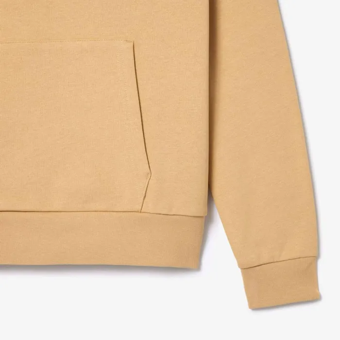 Sweaters and Sweatshirts Men Lacoste Men039s Classic Fit Cotton Blend Hoodie Beige Ixq
