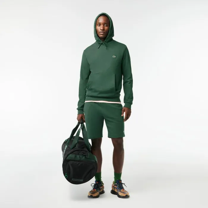 Sweaters and Sweatshirts Men Lacoste Men039s Classic Fit Cotton Blend Hoodie Dark Green Smi