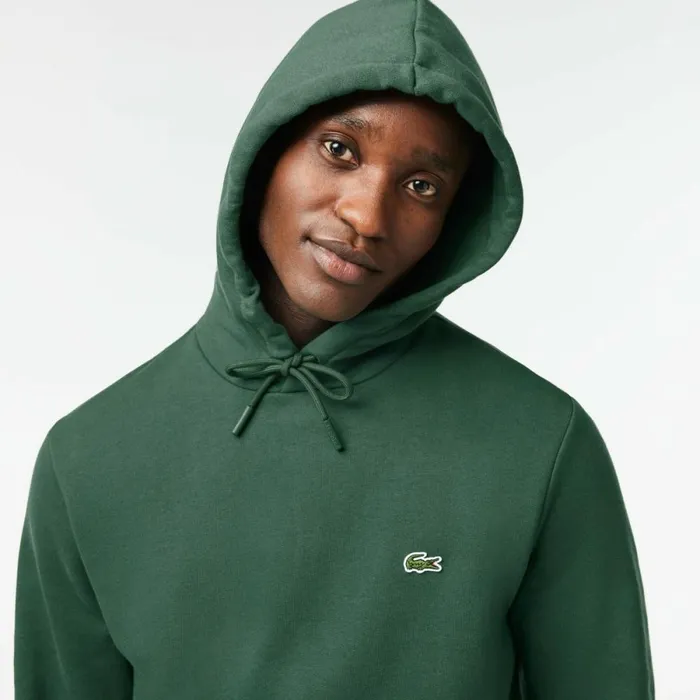 Sweaters and Sweatshirts Men Lacoste Men039s Classic Fit Cotton Blend Hoodie Dark Green Smi
