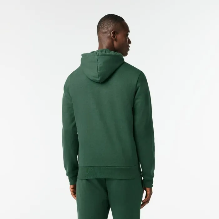 Sweaters and Sweatshirts Men Lacoste Men039s Classic Fit Cotton Blend Hoodie Dark Green Smi