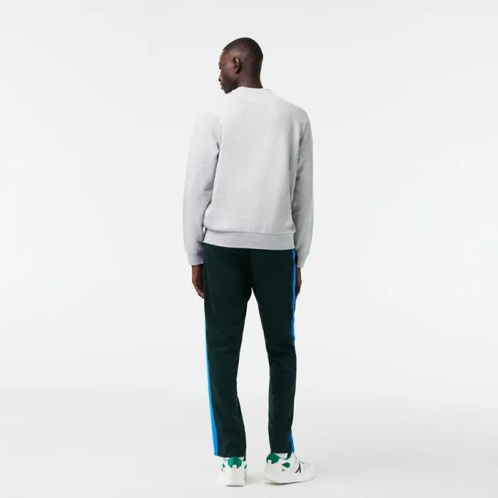 Sweaters and Sweatshirts Men Lacoste Men039s Classic Fit Speckled Print Fleece Sweatshirt Grey Chine 73v
