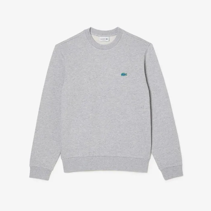 Sweaters and Sweatshirts Men Lacoste Men039s Classic Fit Speckled Print Fleece Sweatshirt Grey Chine 73v