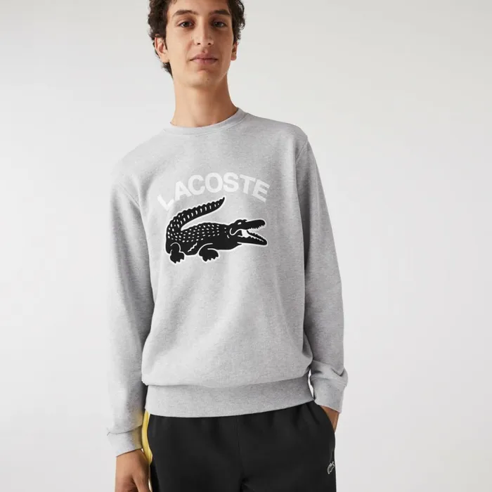 Sweaters and Sweatshirts Men Lacoste Men039s Crocodile Print Crew Neck Sweatshirt Grey Chine Cca Sweaters and Sweatshirts Men Lacoste Men039s Crocodile Print Crew Neck Sweatshirt Grey Chine Cca