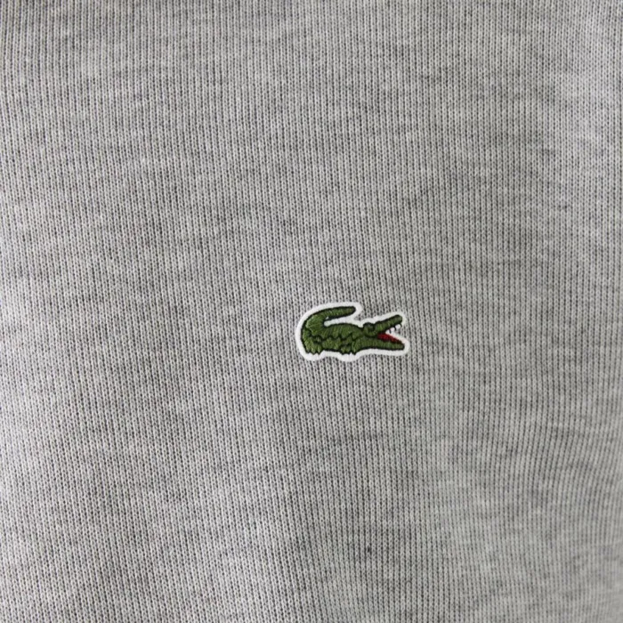 Sweaters and Sweatshirts Men Lacoste Men039s HalfZip Cotton Sweatshirt Grey Chine Cca